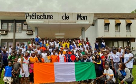 Man / 65e anniversaire de la Côte d'Ivoire : Les populations marchent pour la paix et le vivre ensemble