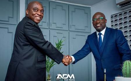 Présidentielle 2025 : Ahoua Don Mello poursuit ses consultations avec Charles Blé Goudé