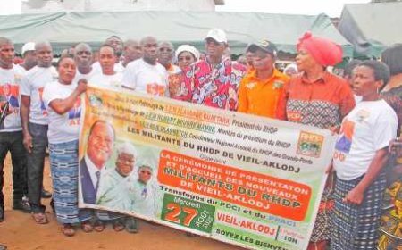 Vieil-Aklodj : 118 nouveaux militants rejoignent le RHDP