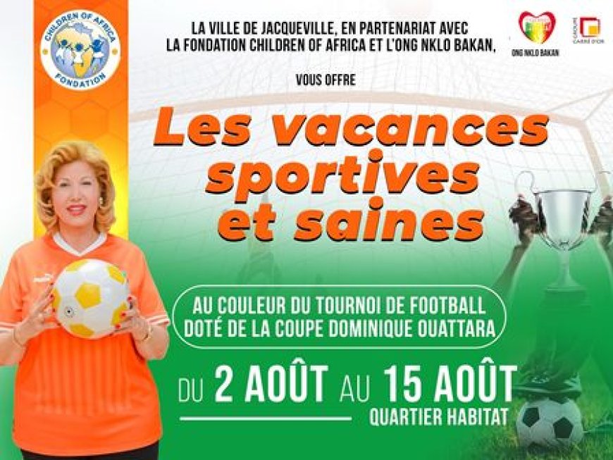 Sport Vacances 2025 : Le Trophée Dominique Ouattara débarque à Jacqueville grâce à l’ONG N’Klo Bakan