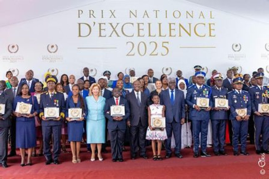 Prix national d'Excellence édition 2025 : 74 lauréats dont 40 personnes physiques et 34 personnes morales, distingués en présence du Président Alassane Ouattara