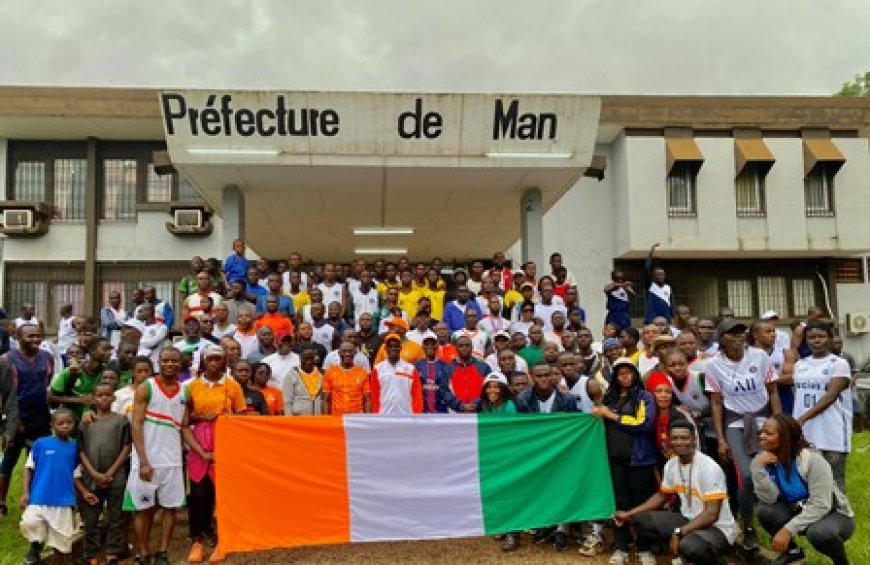Man / 65e anniversaire de la Côte d'Ivoire : Les populations marchent pour la paix et le vivre ensemble