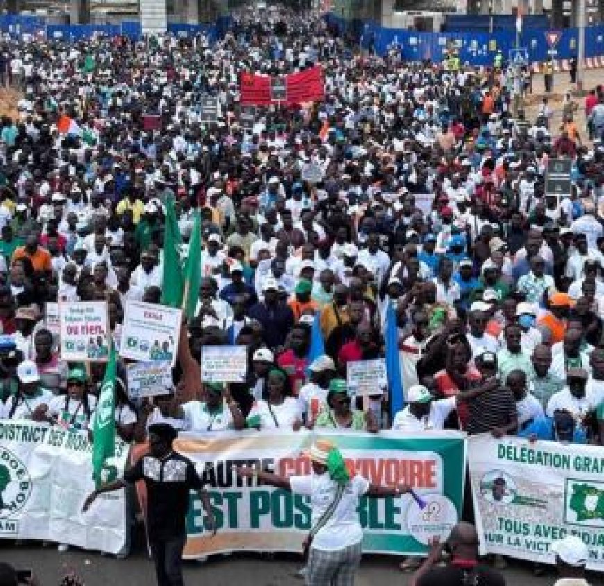 Marche du Front commun: Les partis de l’opposition font bloc pour l’alternance à Yopougon