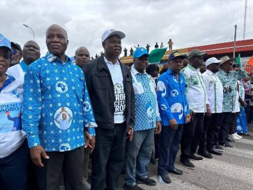 Marche du Front commun: Les partis de l’opposition font bloc pour l’alternance à Yopougon