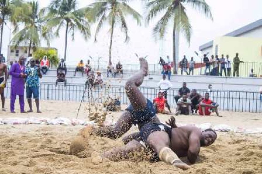 1ère Édition du Tournoi International de Lutte Africain et de Beach Wrestling à Abidjan : La première journée s'est déroulée dans une ambiance de fête