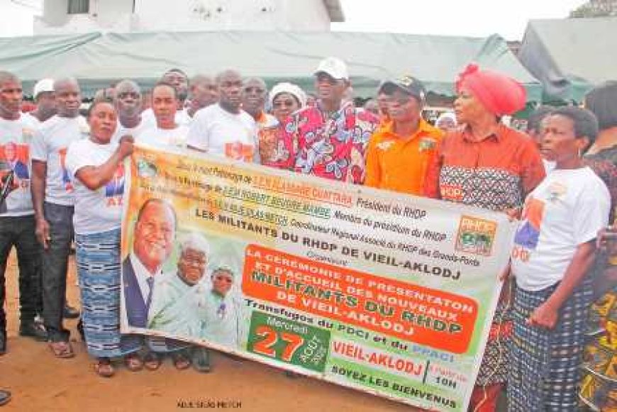 Vieil-Aklodj : 118 nouveaux militants rejoignent le RHDP
