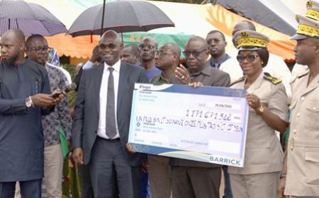 Mine d'or Tongon :Un chèque de plus d'un milliard FCFA remis pour le financement des projets communautaires des villages impactés