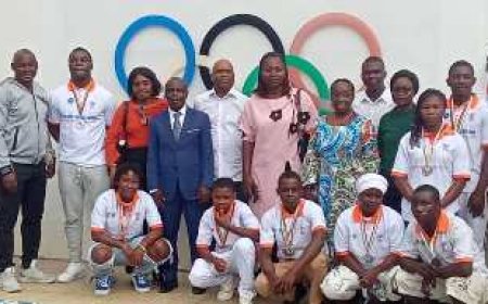 Lutte : La FIL présente ses champions d’Afrique au Comité National Olympique de Côte d’Ivoire