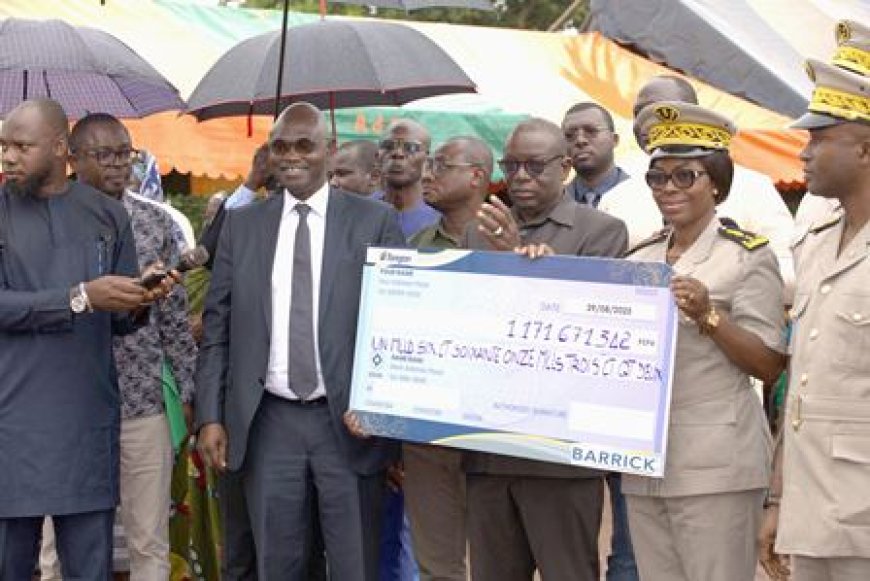 Mine d'or Tongon :Un chèque de plus d'un milliard FCFA remis pour le financement des projets communautaires des villages impactés