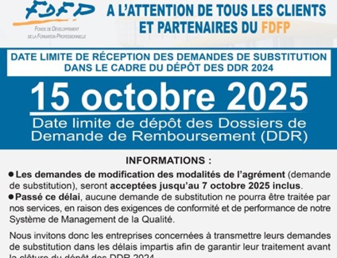 FDFP : Dernière ligne droite pour le dépôt des DDR 2024