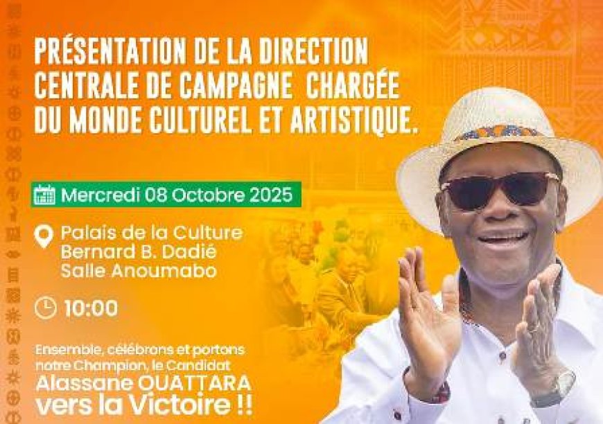 Présidentielle 2025 : Le RHDP présente sa direction culturelle pour une campagne immersive