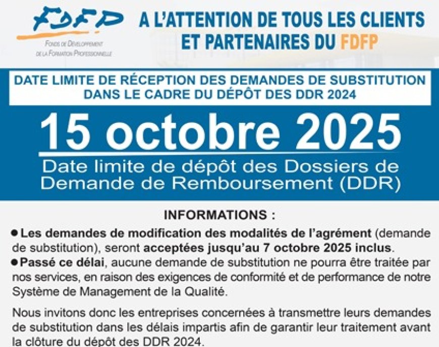 FDFP : Dernière ligne droite pour le dépôt des DDR 2024