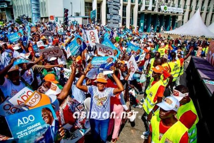 Présidentielle 2025 : Alassane Ouattara clôture sa campagne par un appel à la paix et à la mobilisation