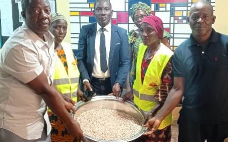 Séguéla : La coopérative Arc-en-ciel offre des céréales à la cantine du lycée Dominique Ouattara