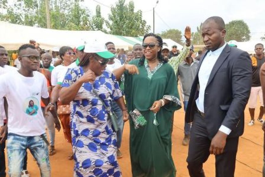Grand-Ouragahio aux couleurs vertes avec Mme Cyrielle Koné Obré, candidate du PDCI-RDA aux législatives de décembre 2025