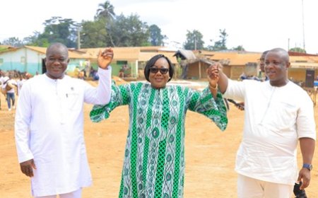 Législatives 2025 à Taï : Anne Désirée Ouloto mobilise les populations autour d’Hippolyte Bayala