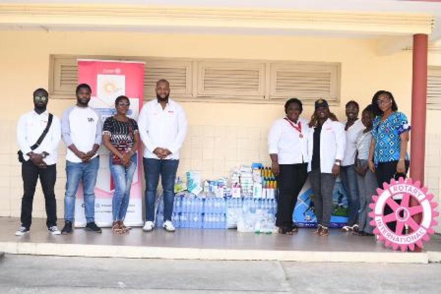 Rotaract club Abidjan horizon fait don au centre des grands brules du CHU de Cocody