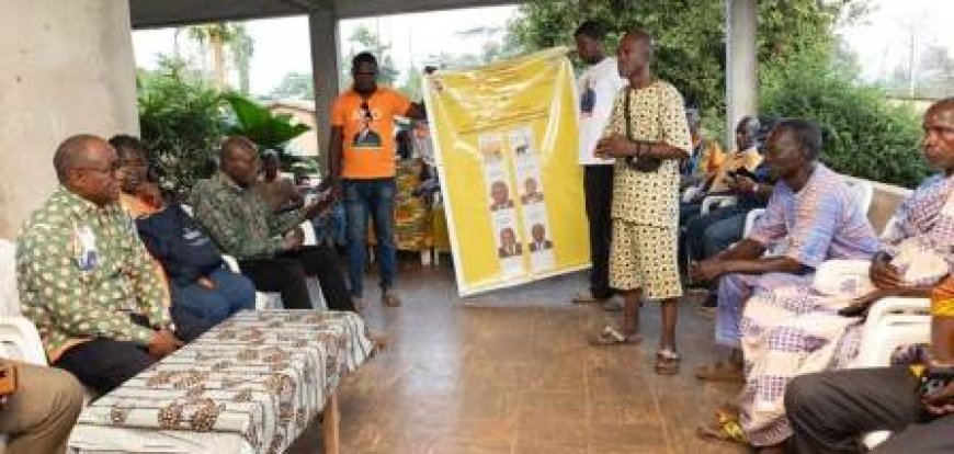 Législatives dans l’Indénié Djuablin : Le Ministre N’Guessan KOFFI invite ses parents d’Affalikro à voter pour le candidat du RHDP