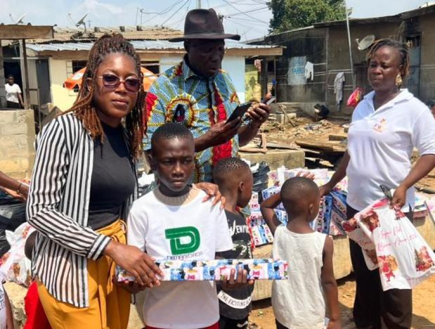 Arbre de Noël à Yopougon Sideci Extension : La Fondation Nogbou Dorette illumine le sourire de plus de 100 enfants