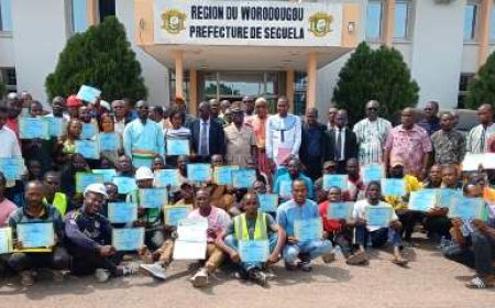 Séguéla : Des acteurs des petits métiers reçoivent leurs certificats de qualification