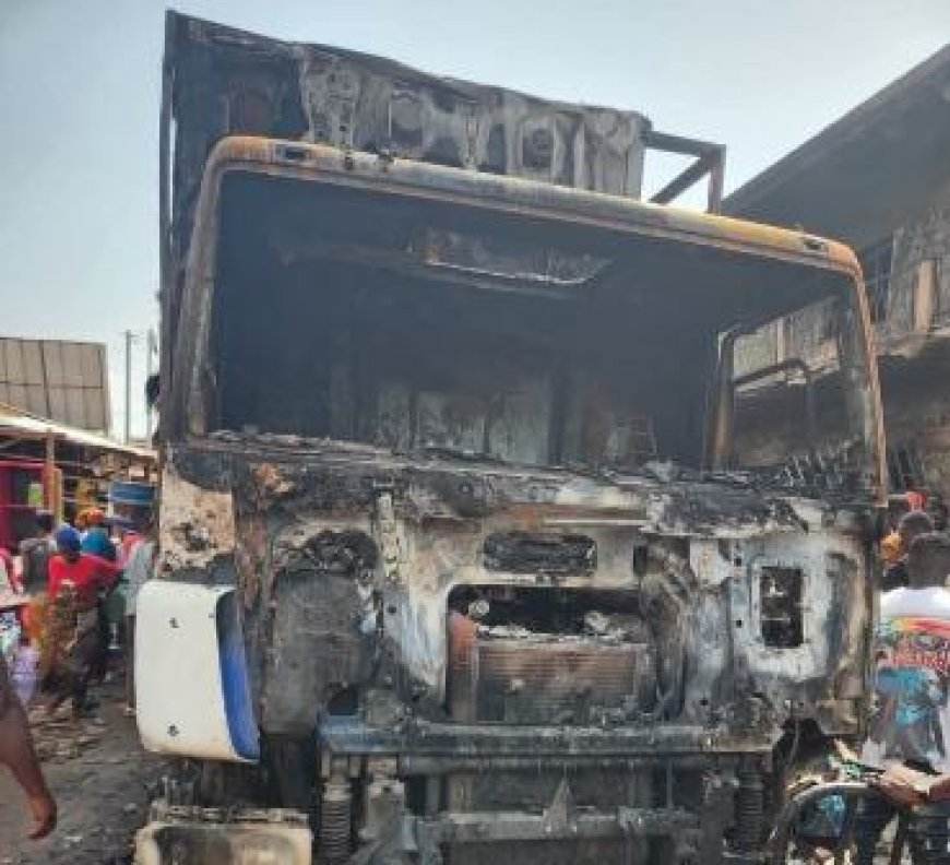 Gagnoa : Plusieurs magasins et un camion dévastés par un incendie au Marché Central