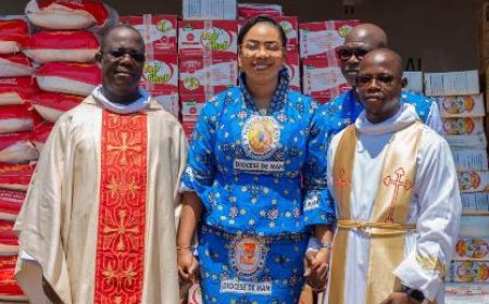 La Fondation KED offre des vivres à 250 familles de la paroisse Saint Jean de Danané