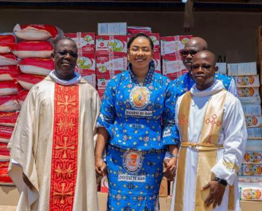 La Fondation KED offre des vivres à 250 familles de la paroisse Saint Jean de Danané