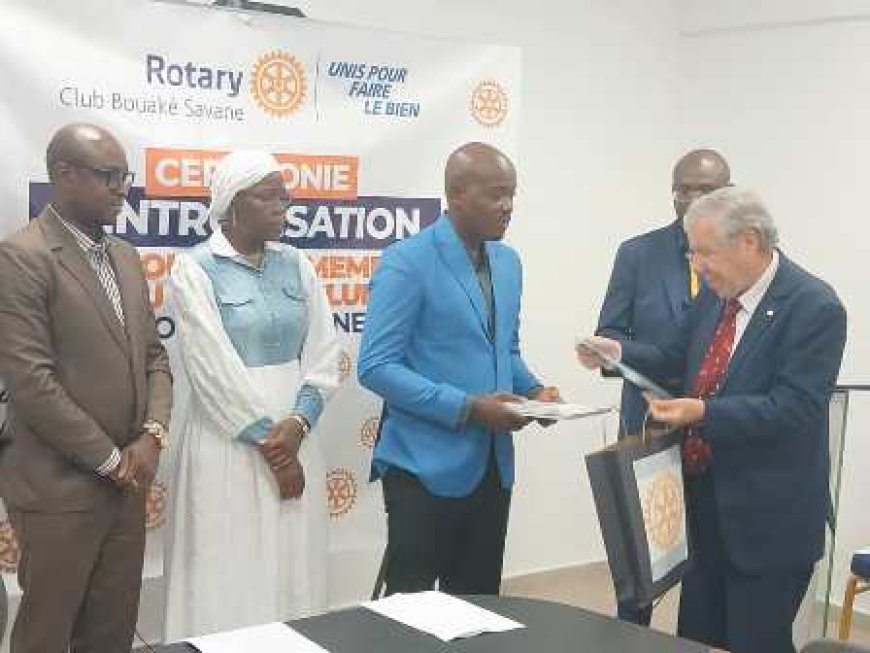Bouaké : Le Rotary Club Bouaké Savane renforce ses effectifs avec quatre nouveaux adhérents