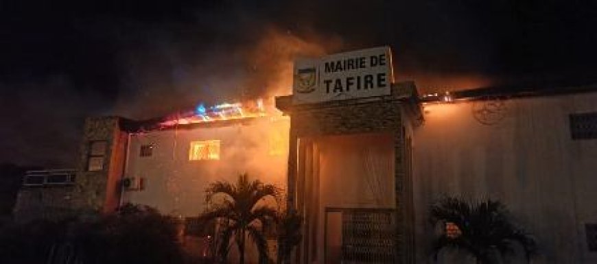 Incendie à la mairie de Tafiré : Plusieurs bureaux administratifs ravagés, aucun mort enregistré