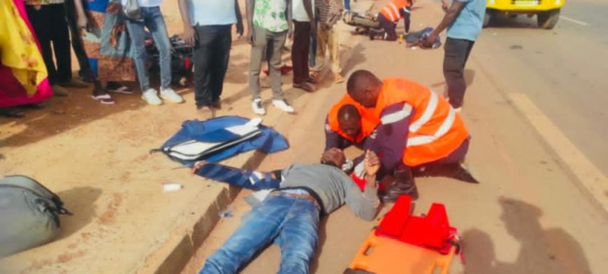 SINEMATIALI : Une collision entre deux motocyclistes fait plusieurs blessés graves