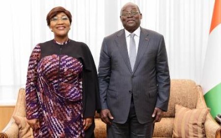 Le Vice-Président Tiémoko Meyliet Koné réaffirme son soutien à l’UNJCI lors d’une audience avec Marie-Laure N’Goran