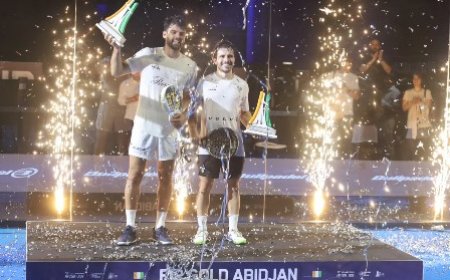 Finales FIP Gold Abidjan 2026 : Les paires Javier Garrido/Lucas Bergamini (hommes) et Ariadna Martinez/Lujàn Rodriguez (dames) sacrées championnes