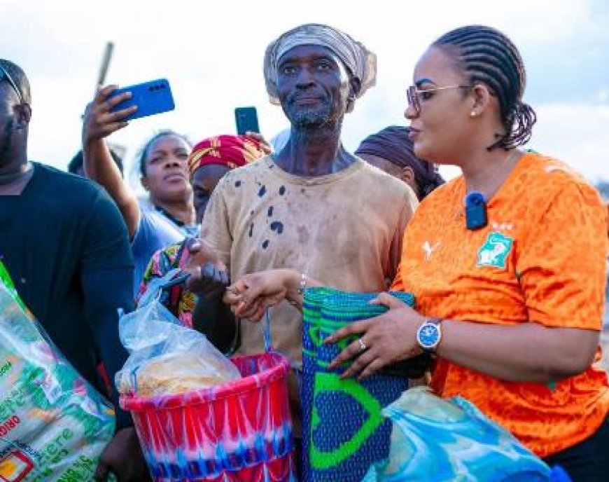 Port-Bouët : La Fondation Nina Bley apporte son soutien aux victimes du déguerpissement avec 2000 kits de solidarité