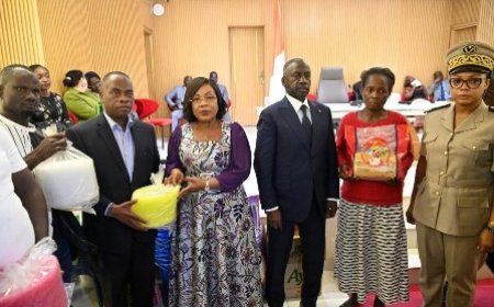 Drame de Niangon-Adjamé : La Première Dame Dominique Ouattara au chevet des familles sinistrées