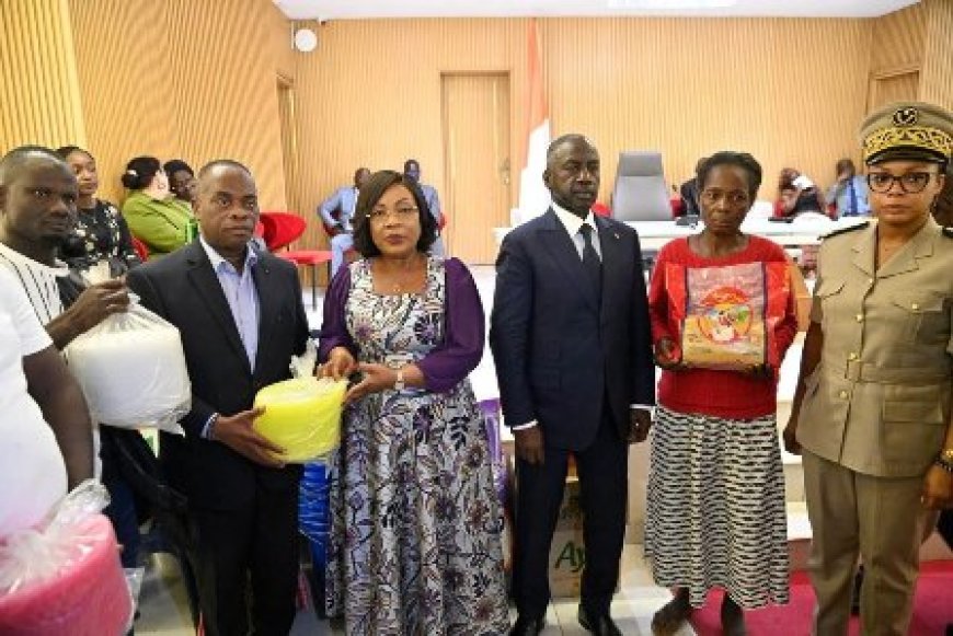 Drame de Niangon-Adjamé : La Première Dame Dominique Ouattara au chevet des familles sinistrées