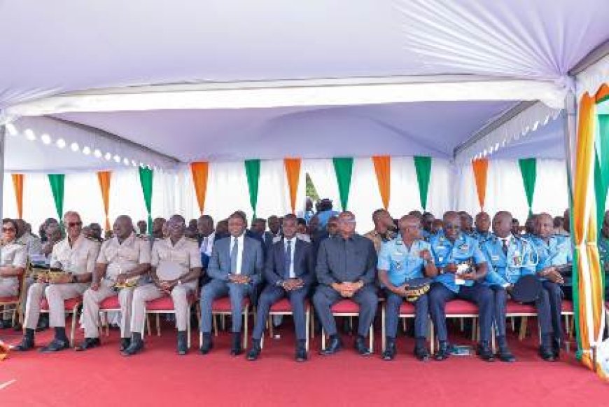 Korhogo : Le ministre Amadou Coulibaly assiste au baptême et à la remise des épaulettes de la 5ᵉ promotion des élèves sous-officiers de police