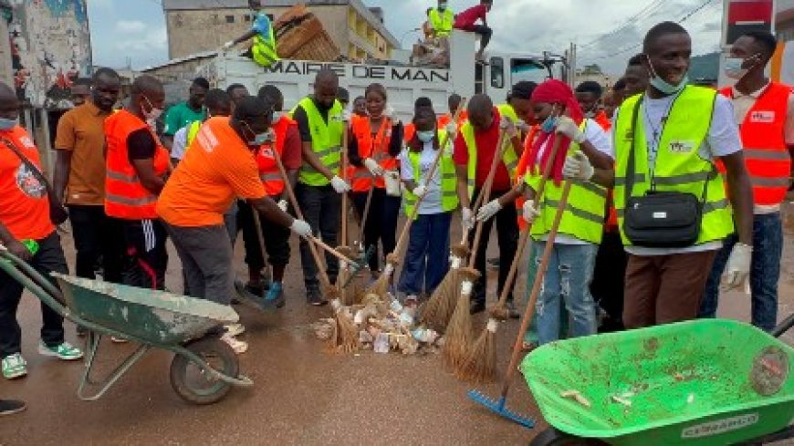 Man / Opération “Zéro Déchet” : Plus de 1 000 jeunes mobilisés pour assainir la ville