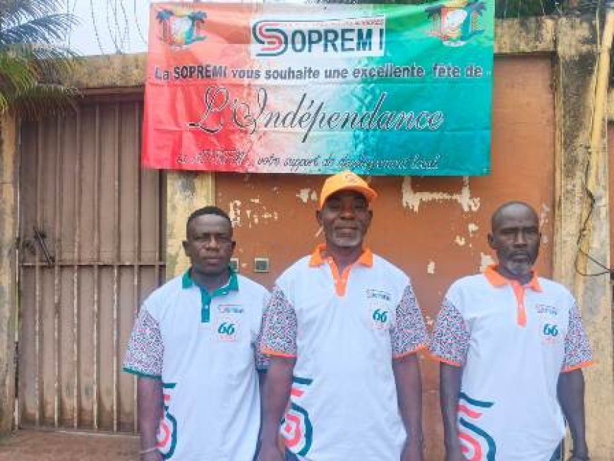 Zouan-Hounien : La SOPREMI marque sa présence à la célébration du 66ᵉ anniversaire de l'indépendance de la Côte d'Ivoire