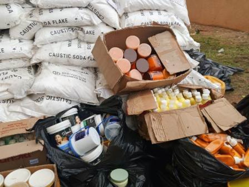 Bouaké : Des produits cosmétiques et d’hygiène corporelle non conventionnels saisis sur le marché