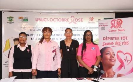 Octobre Rose : L'UNJCI et la ministre Myss Belmonde Dogo font des médias des relais de la lutte contre le cancer