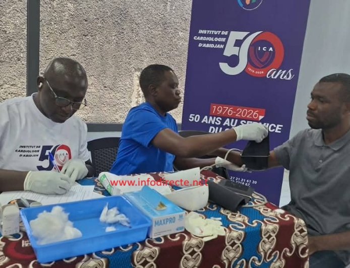 Stress, actualité et cœur fragile : 47 journalistes dépistés gratuitement à l’Institut de Cardiologie d’Abidjan