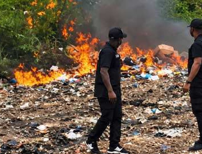 Gagnoa : 10,9 tonnes de drogues et de faux médicaments incinérés pour une valeur de 18,9 millions fcfa