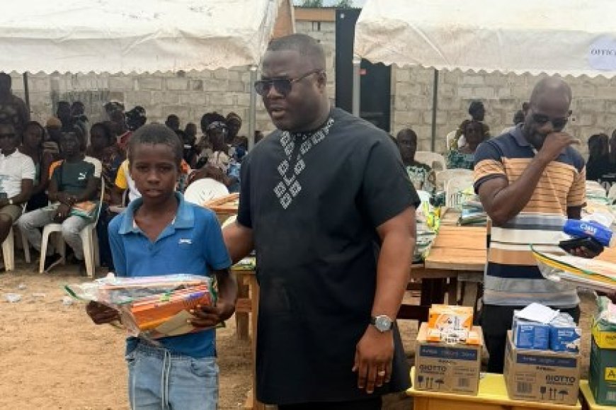 Ouragahio : Gozoa Serge Olivier offre 200 kits scolaires et désamorce le stress de la rentrée
