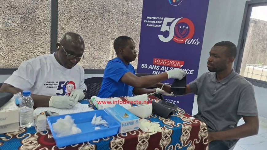 Stress, actualité et cœur fragile : 47 journalistes dépistés gratuitement à l’Institut de Cardiologie d’Abidjan