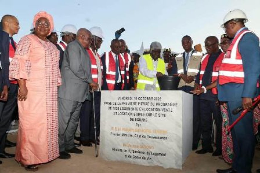 Bouaké : lancement des travaux de 1 520 logements sociaux