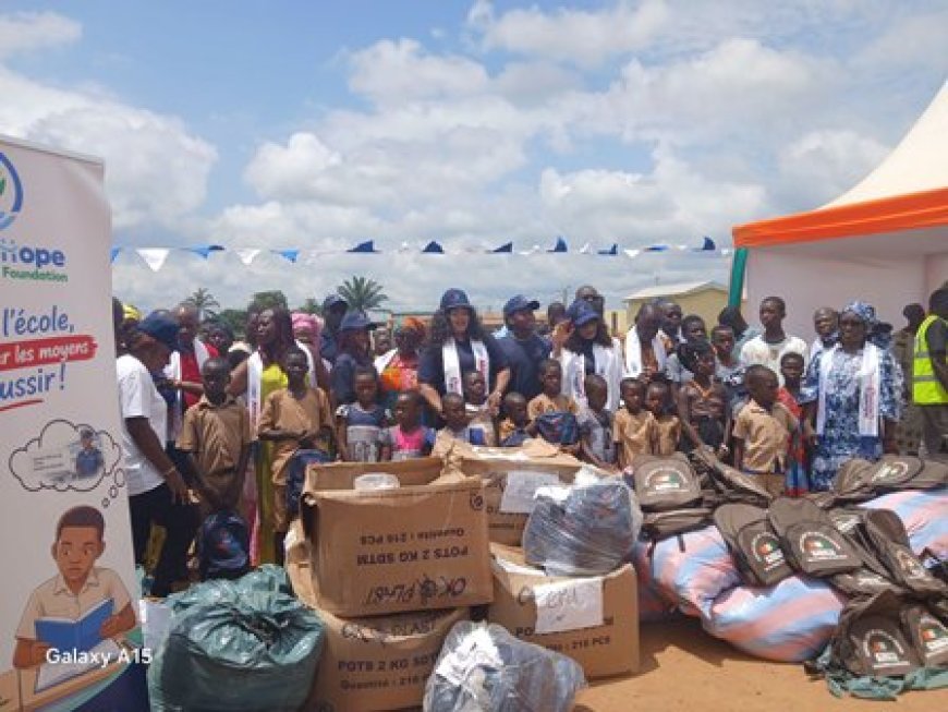 Abengourou : 500 kits scolaires offerts aux élèves du Groupe scolaire Boko Kouao Eugène