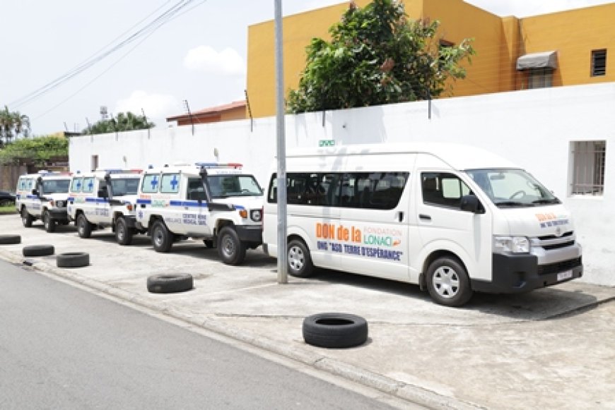 La Fondation LONACI offre des ambulances et un minicar à plusieurs structures
